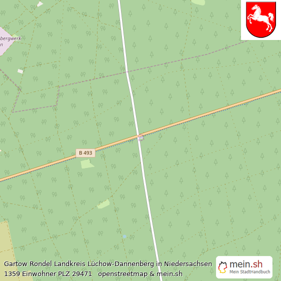 Gartow Rondel Landkreis Lüchow-Dannenberg Lageplan © Openstreetmap Contributors Gartow Rondel Lageplan